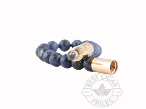 Punch Cutter Bracelet - Blue Sodalite & Brass