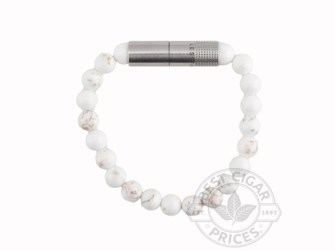 Punch Cutter Bracelet - White Magnesite & Stainless Steel