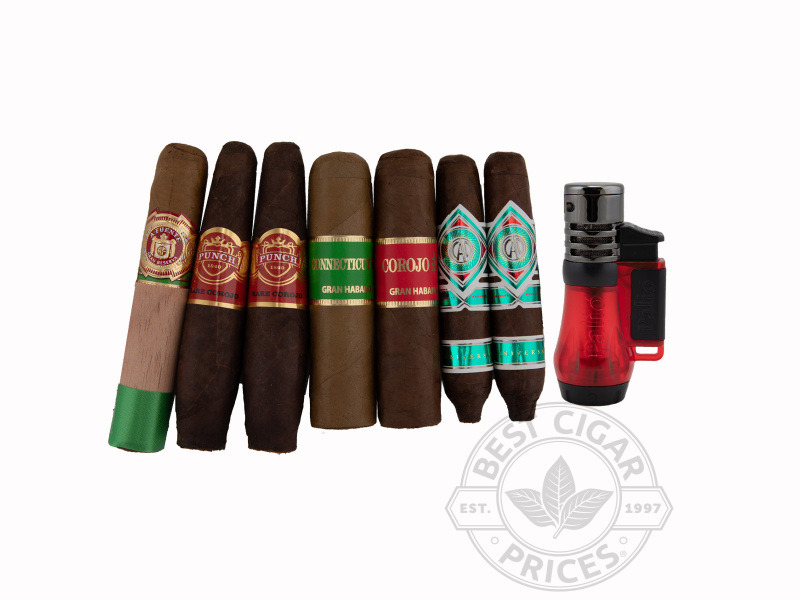 Variety of Short Cigars with Triple Jet Lighter
