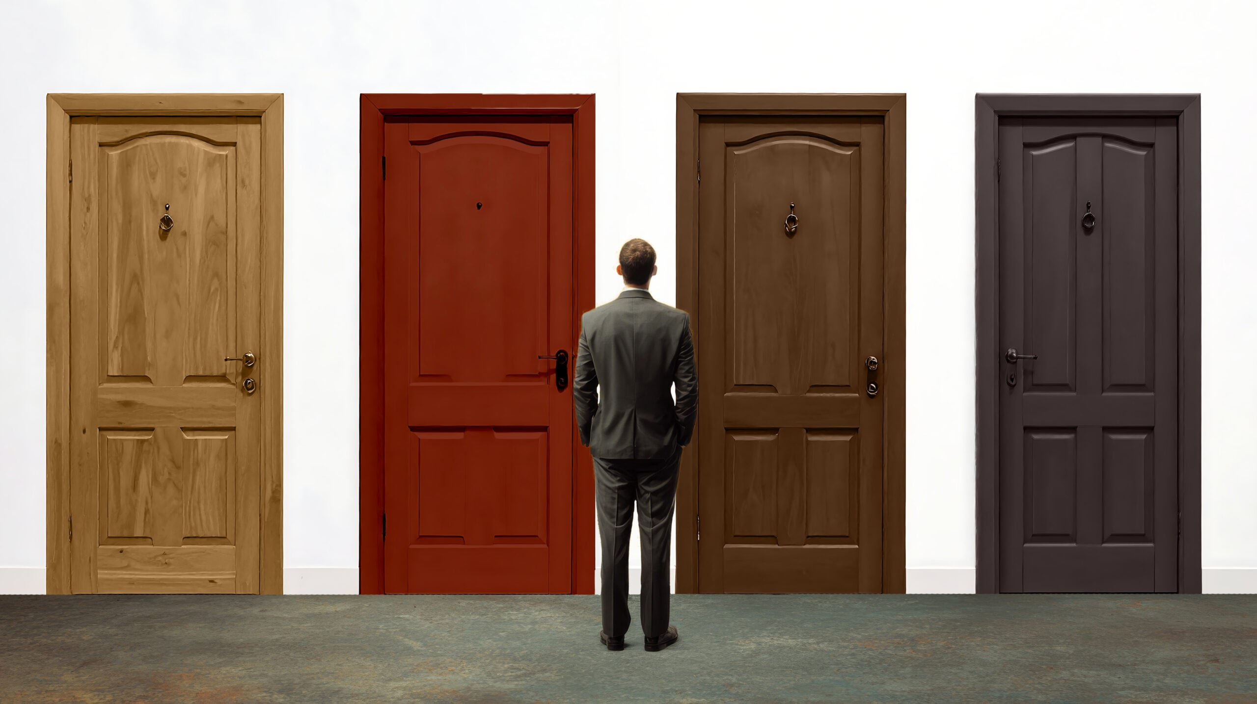 cigar wrapper choices displayed as doors